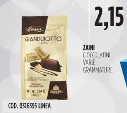 Carico Cash & Carry Zaini cioccolatini varie grammature offerta