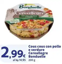 Sigma Cous cous con pollo e verdure Cereallegre BONDUELLE offerta