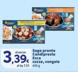 Sigma Sugo pronto Condipresto Esca cozze, vongole offerta