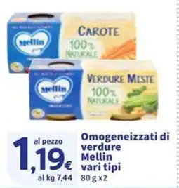 Sigma Omogeneizzati di verdure Mellin offerta