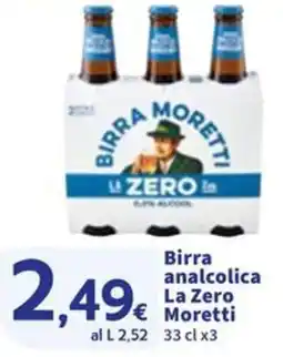 Sigma Birra analcolica La Zero Moretti offerta