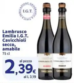 Sigma Lambrusco Emilia I.G.T. Cavicchioli secco₂ amabile offerta
