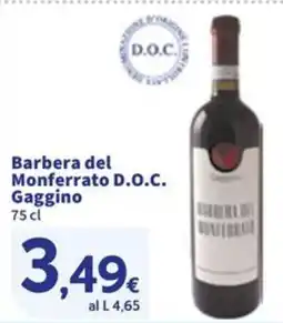 Sigma Barbera del Monferrato D.O.C. Gaggino offerta