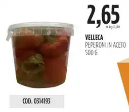 Carico Cash & Carry Velleca peperoni in aceto offerta