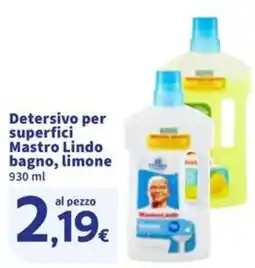 Sigma Detersivo per superfici Mastro Lindo bagno, limone offerta