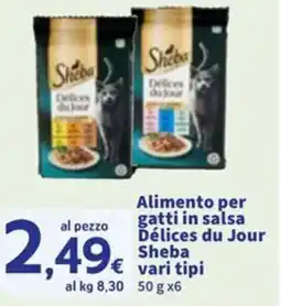 Sigma Alimento per gatti in salsa Délices du Jour Sheba offerta