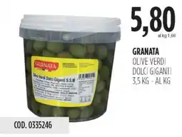 Carico Cash & Carry Granata olive verdi dolci giganti offerta