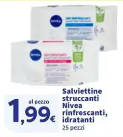Sigma Salviettine struccanti Nivea rinfrescanti, idratanti 25 pezzi offerta