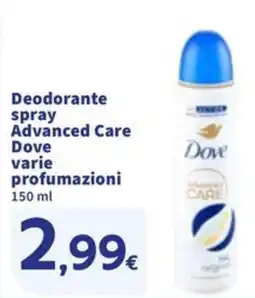 Sigma Deodorante spray Advanced Care Dove offerta