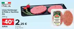 Carrefour Linea Hamburger di Pollo o Tacchino Aia offerta