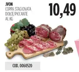Carico Cash & Carry Jvon coppa stagionata dolce/piccante offerta