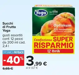 Carrefour Succhi di Frutta Yoga offerta