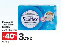 Carrefour Fazzoletti Tutti Giorni Scottex offerta