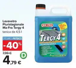 Carrefour Lavavetro Pluristagionale Ma-Fra Tergy 4 tanica offerta