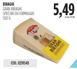 Carico Cash & Carry Biraghi gran biraghi spicchio di formaggio offerta