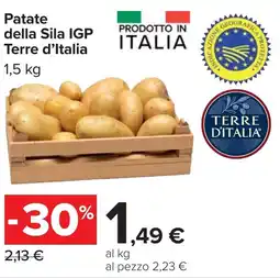 Carrefour Patate della Sila IGP Terre d'Italia offerta