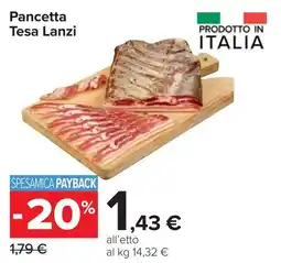 Carrefour Pancetta Tesa Lanzi offerta