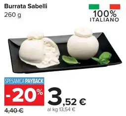 Carrefour Burrata Sabelli offerta