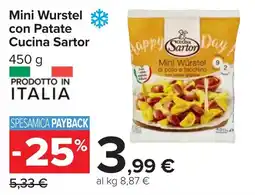 Carrefour Mini Wurstel con Patate Cucina Sartor offerta