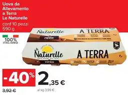 Carrefour Uova da Allevamento a Terra Le Naturelle offerta