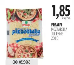 Carico Cash & Carry Prealpi mozzarella julienne offerta