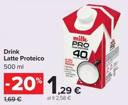 Carrefour Drink Latte Proteico offerta