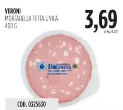 Carico Cash & Carry Veroni mortadella fetta unica offerta