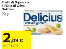 Carrefour Filetti di Sgombro all'Olio di Oliva Pelicius offerta