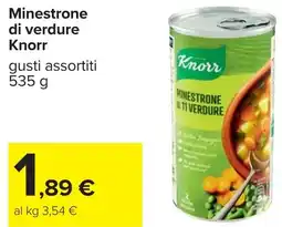 Carrefour Minestrone di verdure Knorr offerta