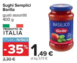 Carrefour Sughi Semplici Barilla offerta