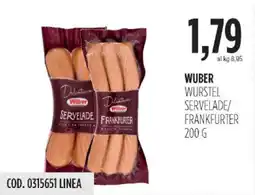 Carico Cash & Carry Wuber wurstel servelade/ frankfurter offerta