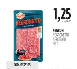 Carico Cash & Carry Negroni negronetto affettato offerta