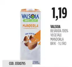 Carico Cash & Carry Valsoia bevanda 100% vegetale mandorla brik offerta