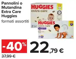 Carrefour Pannolini o Mutandina Extra Care Huggies offerta