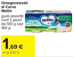 Carrefour Omogeneizzati di Carne Mellin offerta