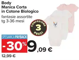 Carrefour Body Manica Corta in Cotone Biologico offerta