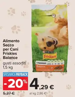 Carrefour Alimento Secco per Cani Friskies Balance offerta