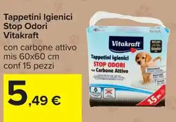 Carrefour Tappetini Igienici Stop Odori Vitakraft offerta
