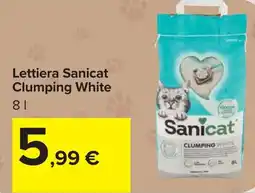 Carrefour Lettiera Sanicat Clumping White offerta