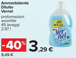 Carrefour Ammorbidente Diluito Vernel offerta
