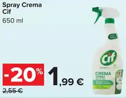 Carrefour Spray Crema Cif offerta