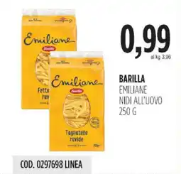 Carico Cash & Carry Barilla emiliane nidi all'uovo offerta