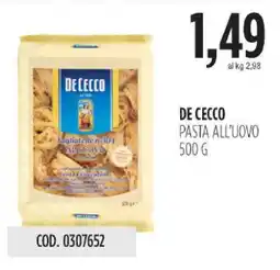 Carico Cash & Carry De cecco pasta all'uovo offerta