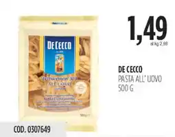 Carico Cash & Carry De cecco pasta all'uovo offerta