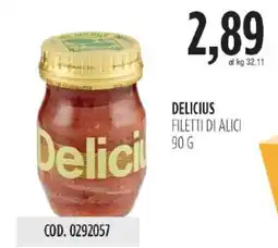 Carico Cash & Carry Delicius filetti di alici offerta