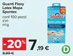 Carrefour Guanti Flexy Latex Mapa Spontex offerta