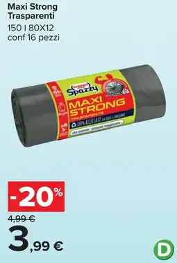 Carrefour Maxi Strong Trasparenti offerta