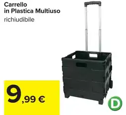 Carrefour Carrello in Plastica Multiuso richiudibile offerta
