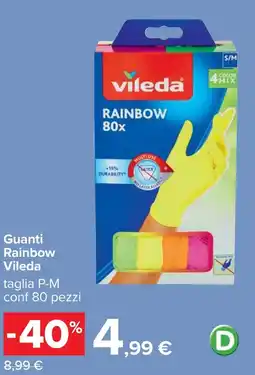 Carrefour Guanti Rainbow Vileda offerta