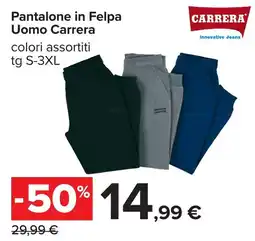 Carrefour Pantalone in Felpa Uomo Carrera offerta